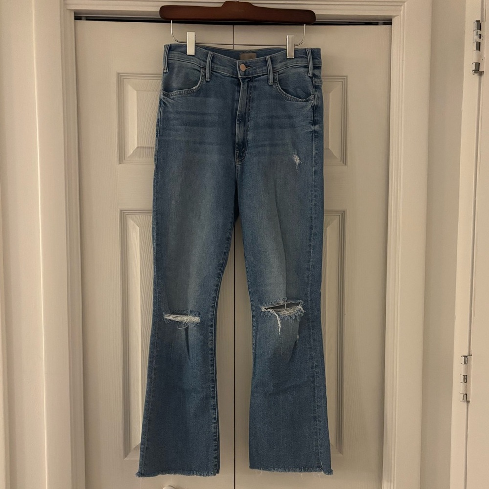 MOTHER DENIM The Hustler Ankle Fray Jeans in Understudy - Picture 2 of 14